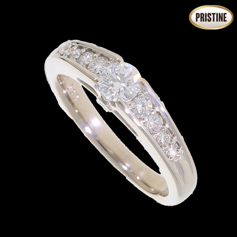 Pt900ダイヤリング0.30/0.19ct D/IF/EX #12//SAランク/75