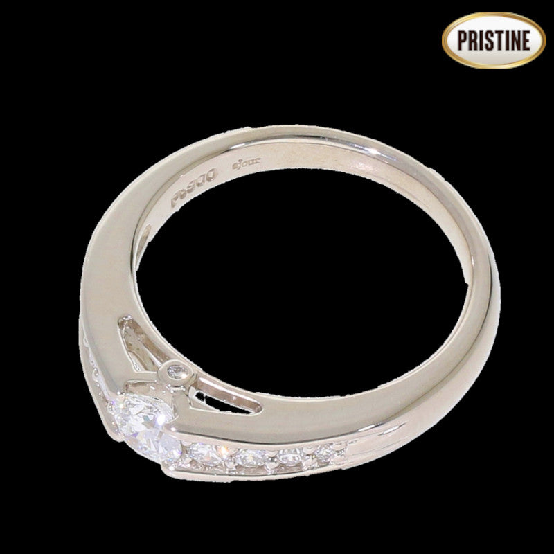 Pt900ダイヤリング0.30/0.19ct D/IF/EX #12//SAランク/75