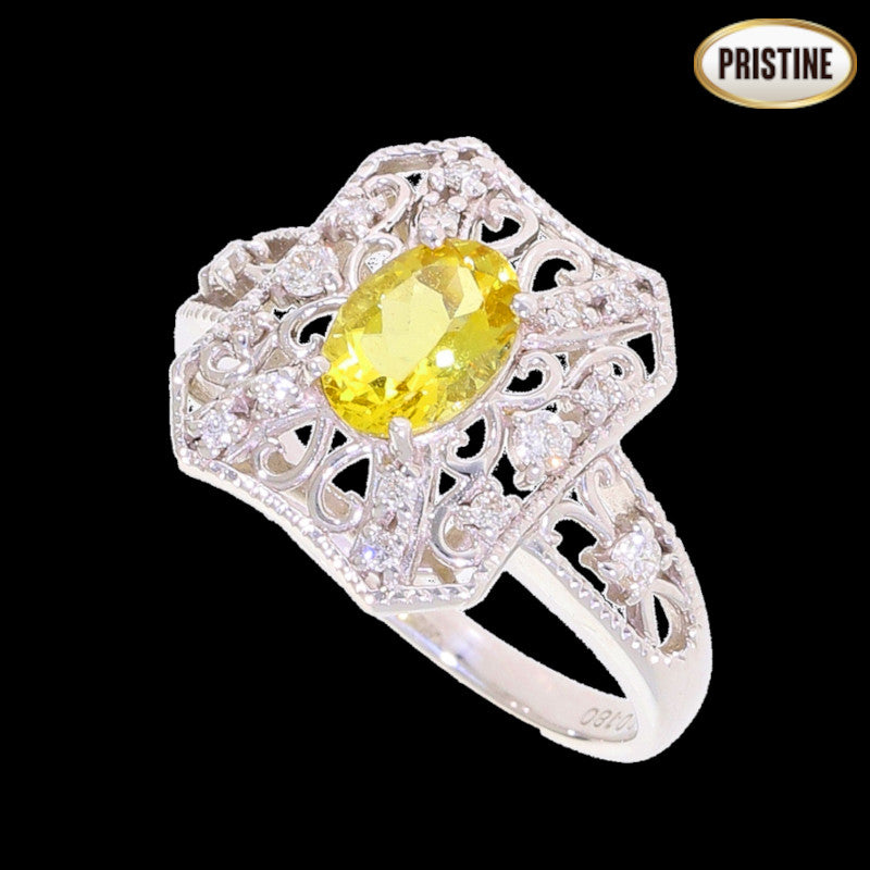 K18イエローベリルダイヤリング0.684/D0.18ct #13//SAランク/75