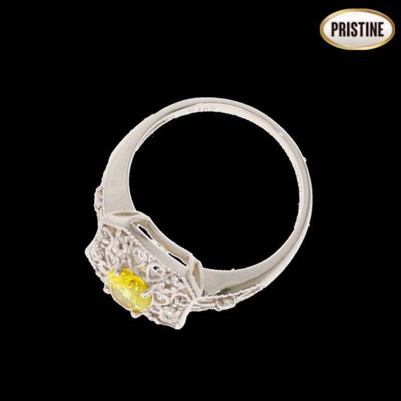 K18イエローベリルダイヤリング0.684/D0.18ct #13//SAランク/75