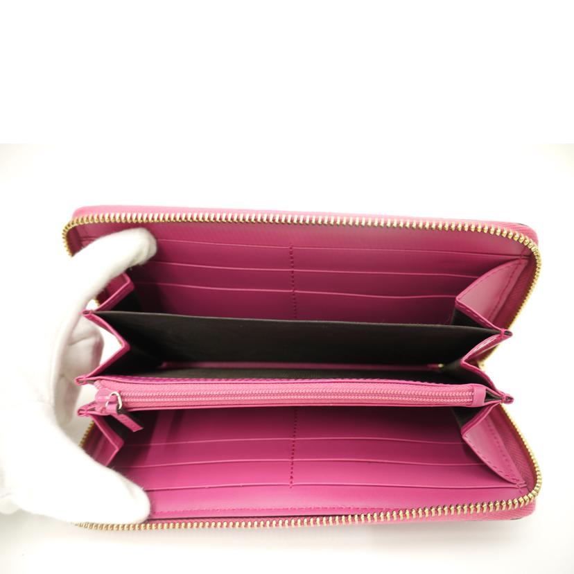 GUCCI/グッチシマラウンドファスナー長財布/ピンク/388680//214*/Aランク/69