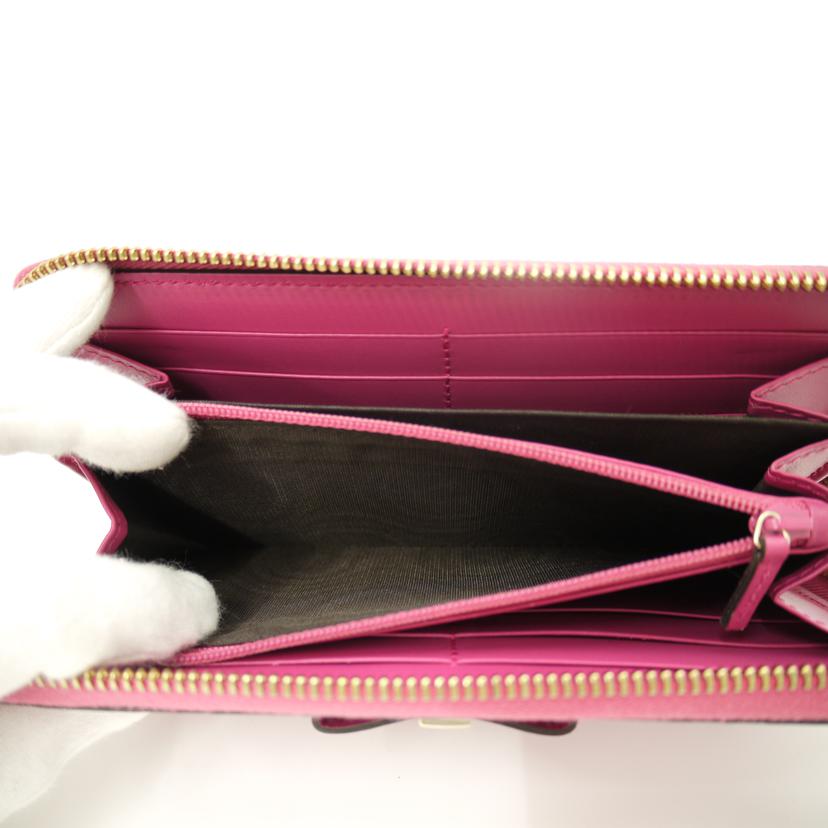 GUCCI/グッチシマラウンドファスナー長財布/ピンク/388680//214*/Aランク/69