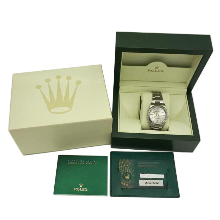 ROLEX ロレックス 腕時計 新ギャラ2022年 ランダムシリアル シルバー メンズ/オイスターパーペチュアル・シルバー/ランダム番/126000//4U1*****/Aランク/19