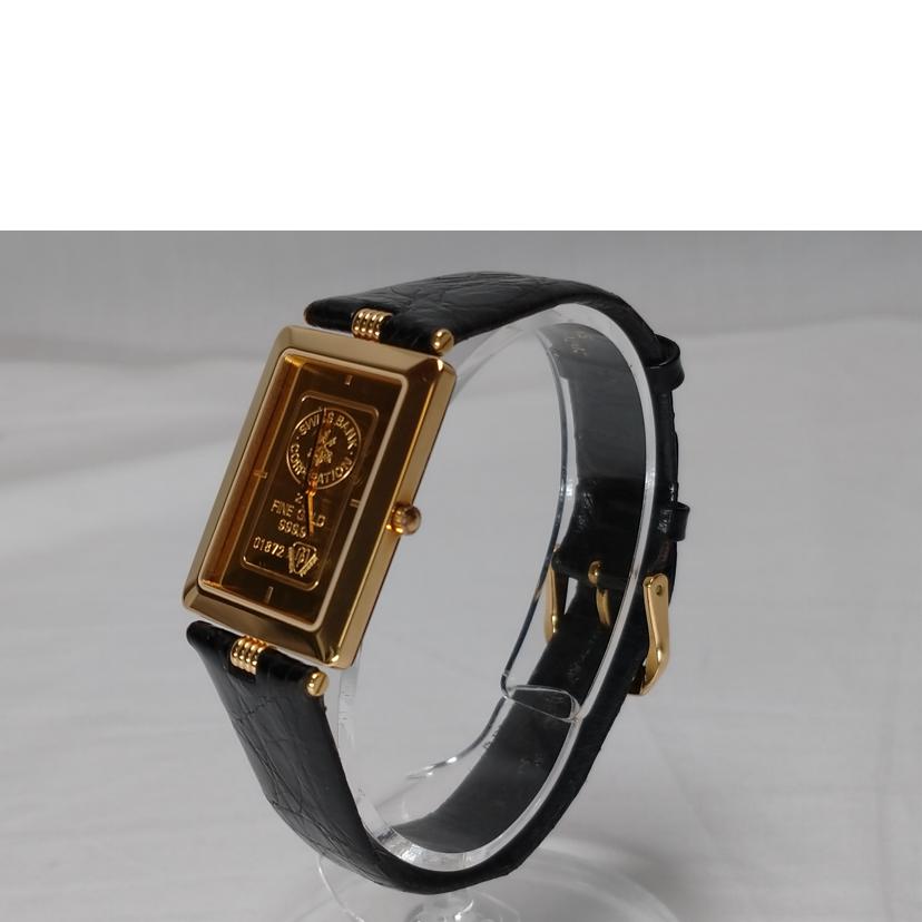 ZITURA/スイス銀行 インゴット メンズ クォーツ 電池交換済み/57 893 B//ABランク/52