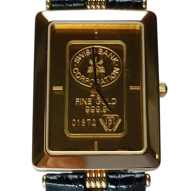 ZITURA/スイス銀行 インゴット メンズ クォーツ 電池交換済み/57 893 B//ABランク/52