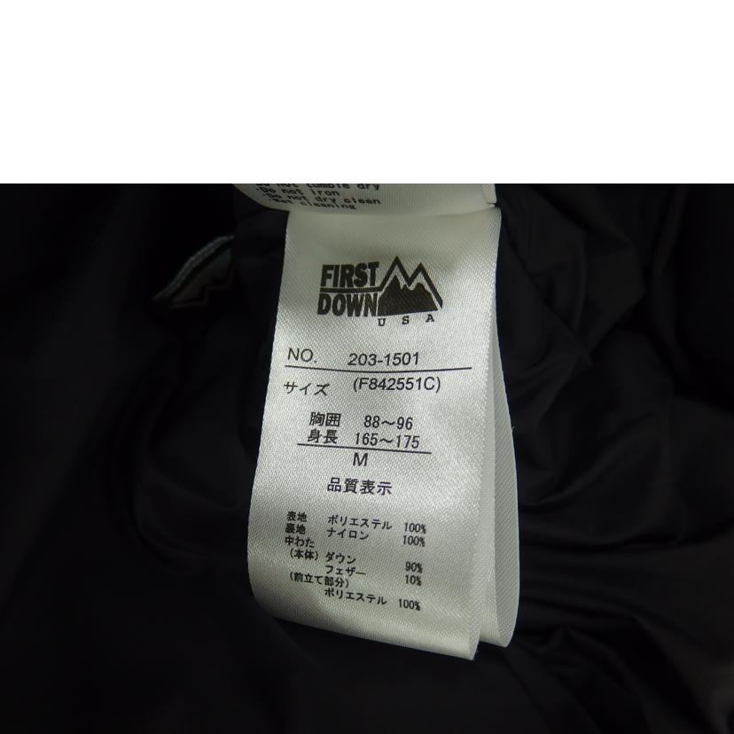 FIRST DOWN ファーストダウン/FIRST DOWNフーデッドダウンジャケット/ブラック/203-1501//ABランク/82