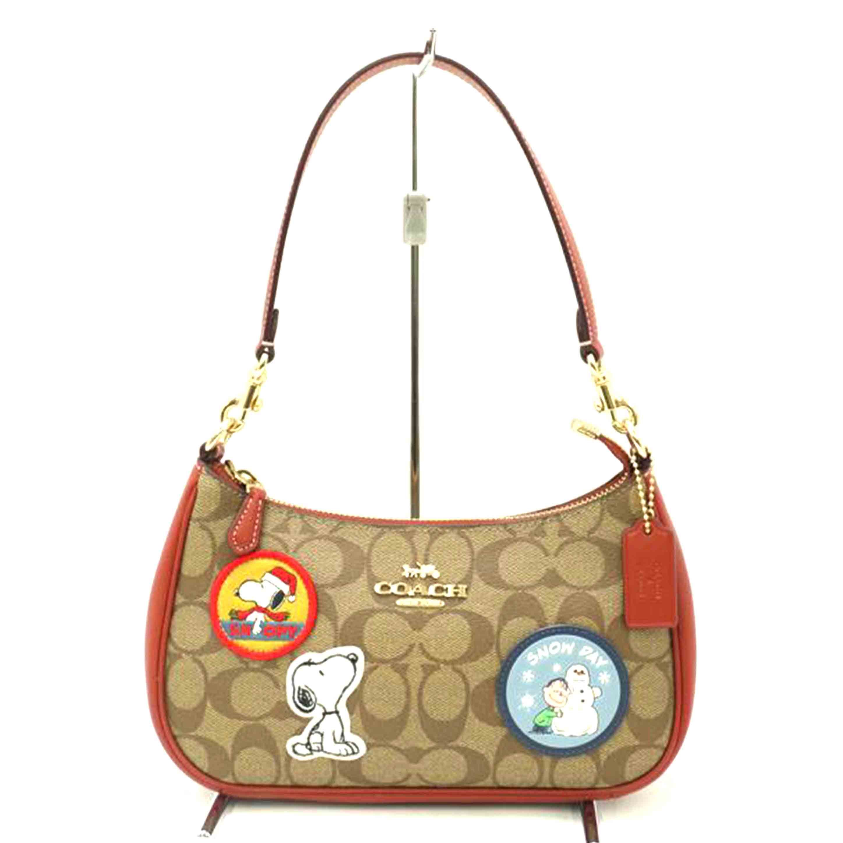 COACH コーチ/スヌーピーコラボテリ2wayショルダー/ブラウン/CE848//H22**/SAランク/69