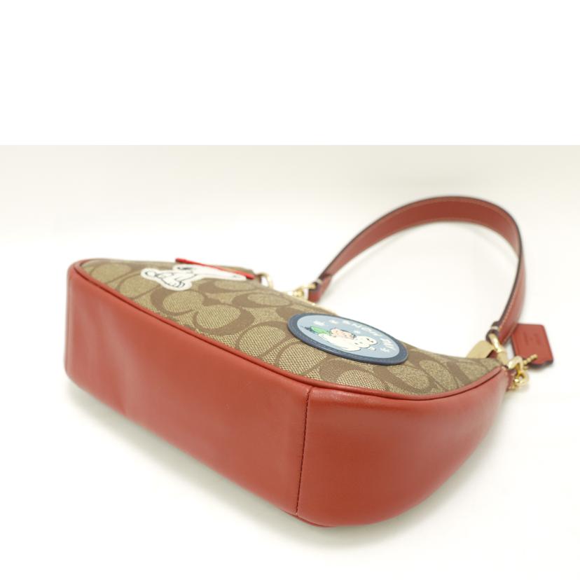 COACH コーチ/スヌーピーコラボテリ2wayショルダー/ブラウン/CE848//H22**/SAランク/69