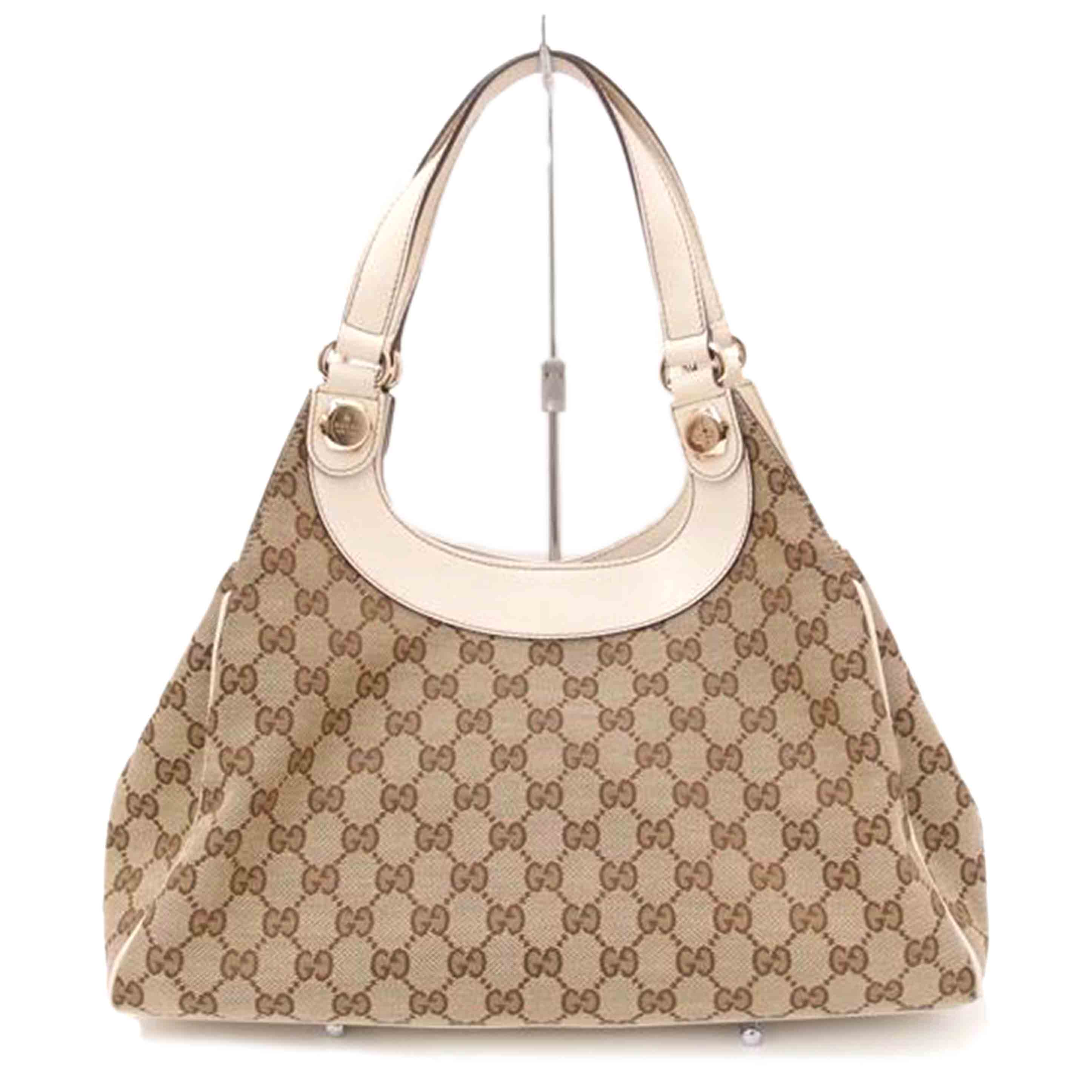 GUCCI グッチ/GGキャンバストート/ホワイト/154982//212***/Aランク/69