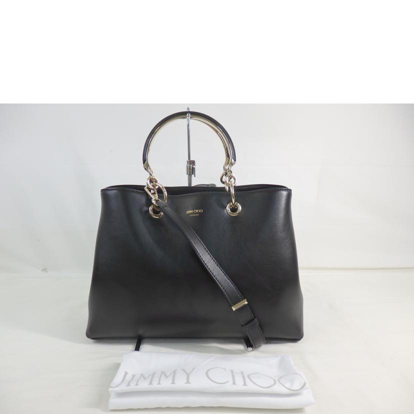 JIMMY CHOO ジミーチュウ/ボンボントート/2wayバッグ/黒//Aランク/84