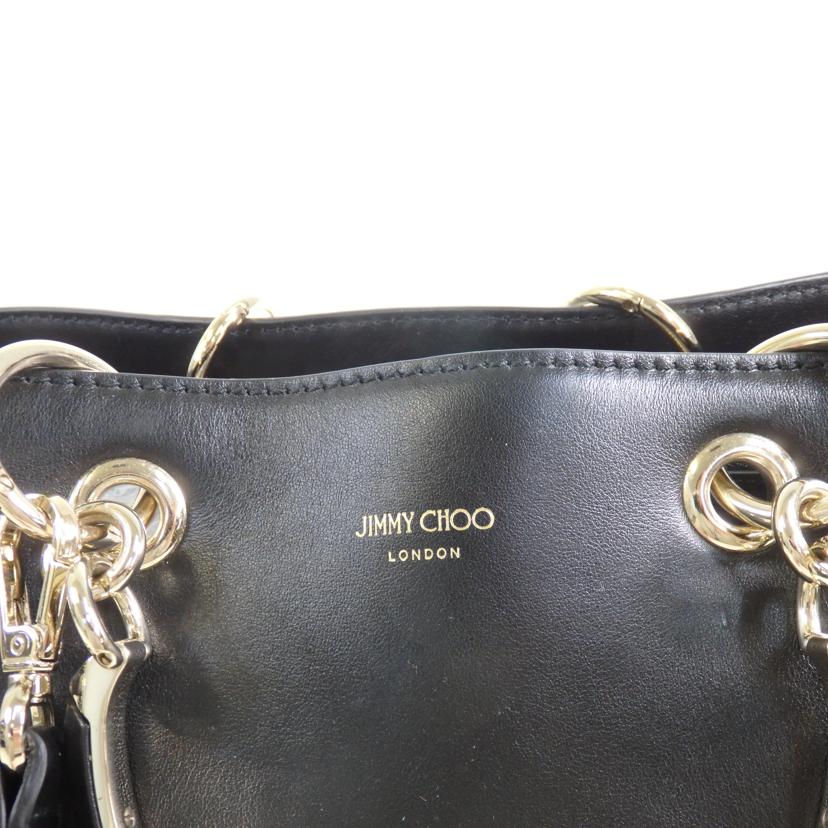 JIMMY CHOO ジミーチュウ/ボンボントート/2wayバッグ/黒//Aランク/84