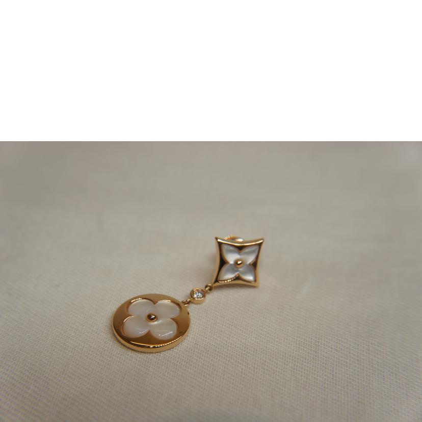 LV ルイヴィトン/K18ブロッサムピアス/マザーオブパール/ダイヤドロップピアス//☆1801AL/A66069/ABランク/92
