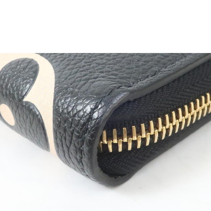 LOUIS VUITTON ルイヴィトン/ジッピー・ウォレット ブラック ベージュ/ モノグラム・アンプラント 長財布/M80481//ABランク/65