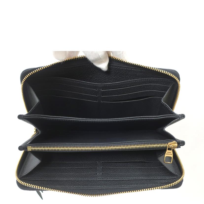 LOUIS VUITTON ルイヴィトン/ジッピー・ウォレット ブラック ベージュ/ モノグラム・アンプラント 長財布/M80481//ABランク/65