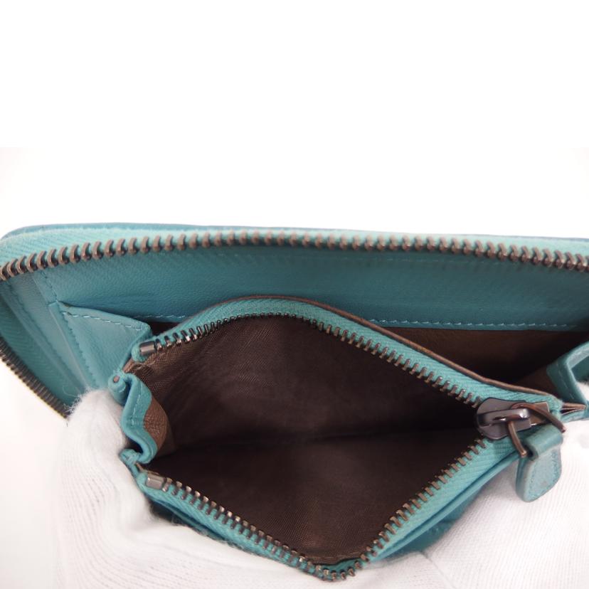 BOTTEGA ボッテガ/イントレチャートジップラウンド/緑//S01*******/Bランク/82