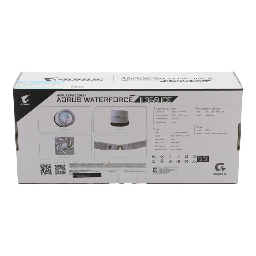 AORUS ギガバイト/水冷ファン/WATERFORCE II 360 ICE未使用/GP-AORUS WATERFORCE II 360I//SN25127P001629/Sランク/69