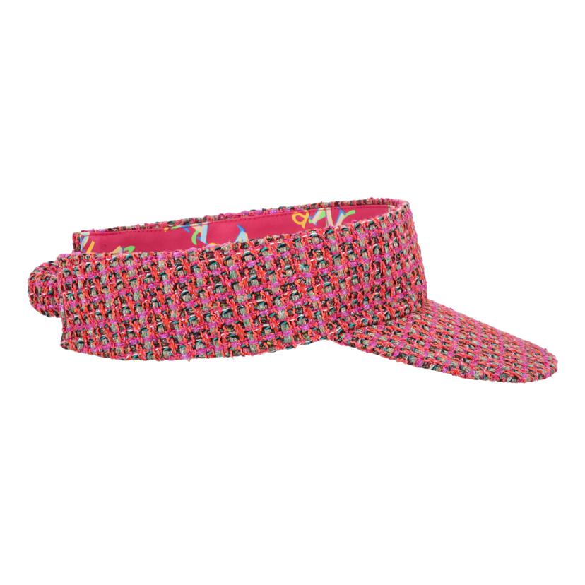 CHANEL/25 シャネル/◇CHANELツイードサンバイザー19P/ピンク//サイス**********/ABランク/75