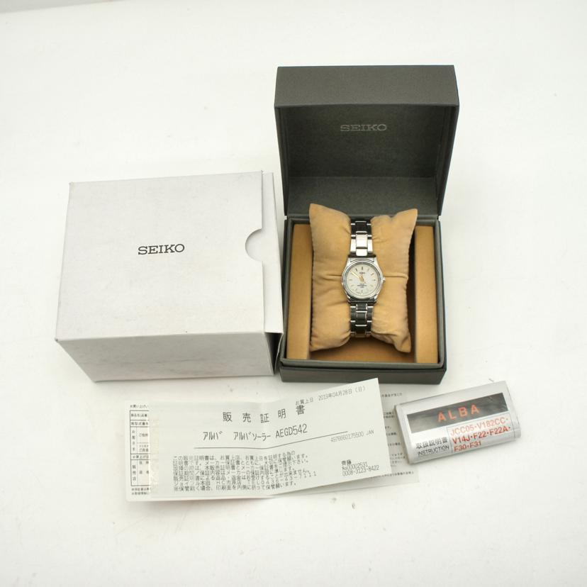 SEIKO セイコー/ALBA/ レディースソーラー/V117-0AP0//850***/Bランク/70