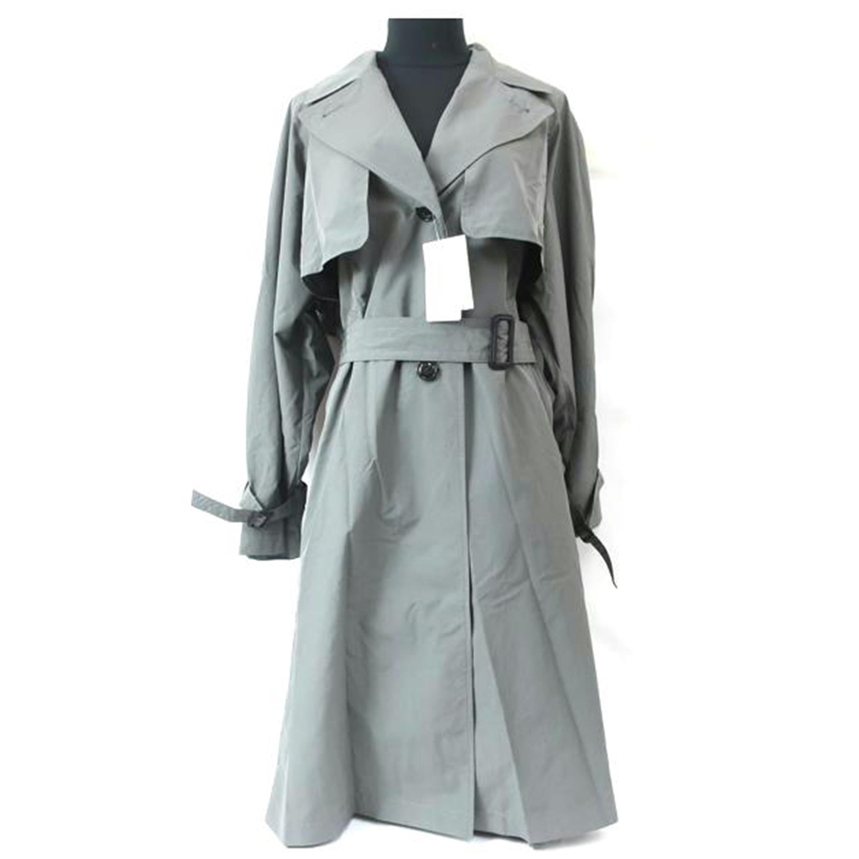 IENA イエナ/ポプリンシングルトレンチコート ロング丈 サイズ38 Mサイズ グレー/23-020-900-0420-1-0//SAランク/65