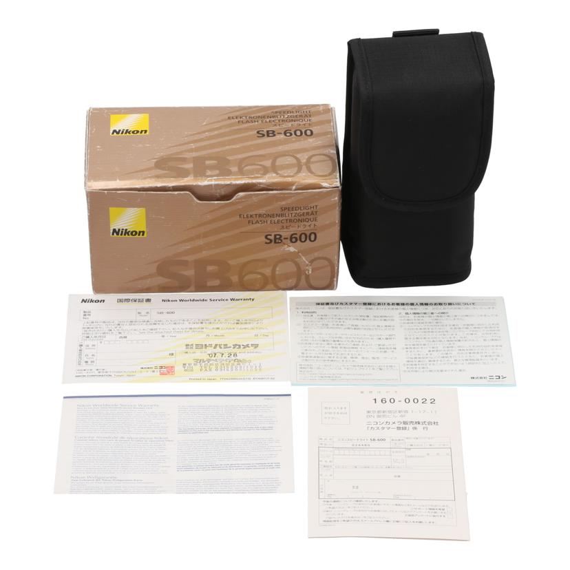 Nikon ニコン /フラッシュ/スピードライト/SB-600 SPEEDLIGHTT//2522607/ABランク/65