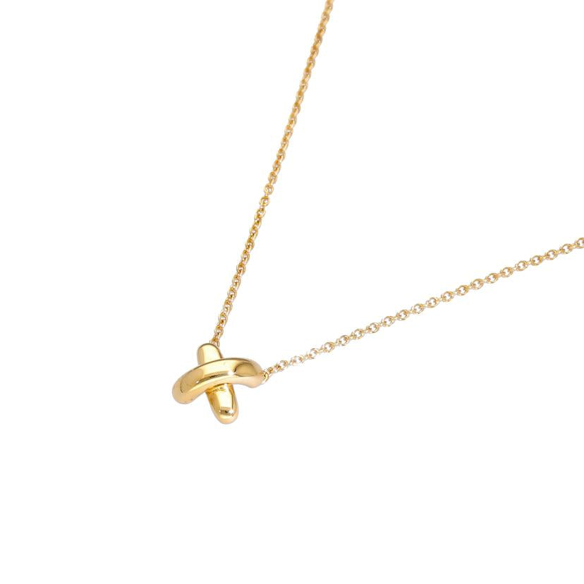 TIFFANY&Co. ティファニー/AU750YG/クロスステッチネックレス 42cm/2.6//Aランク/75