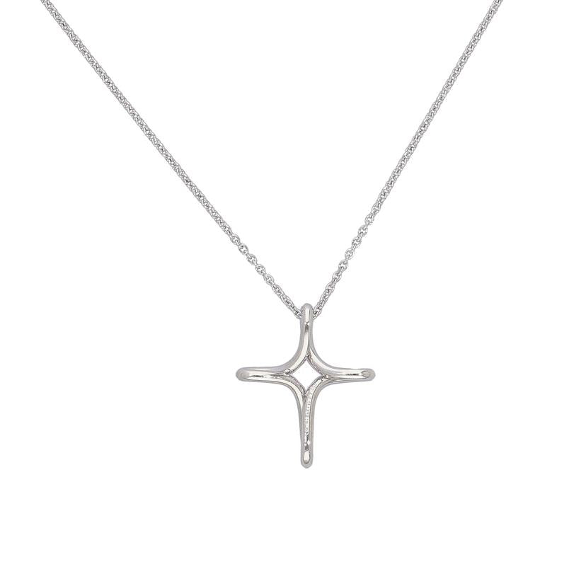 TIFFANY&Co. ティファニー/Pt950/オープンクロスネックレス 40.5cm/5.3//Aランク/75