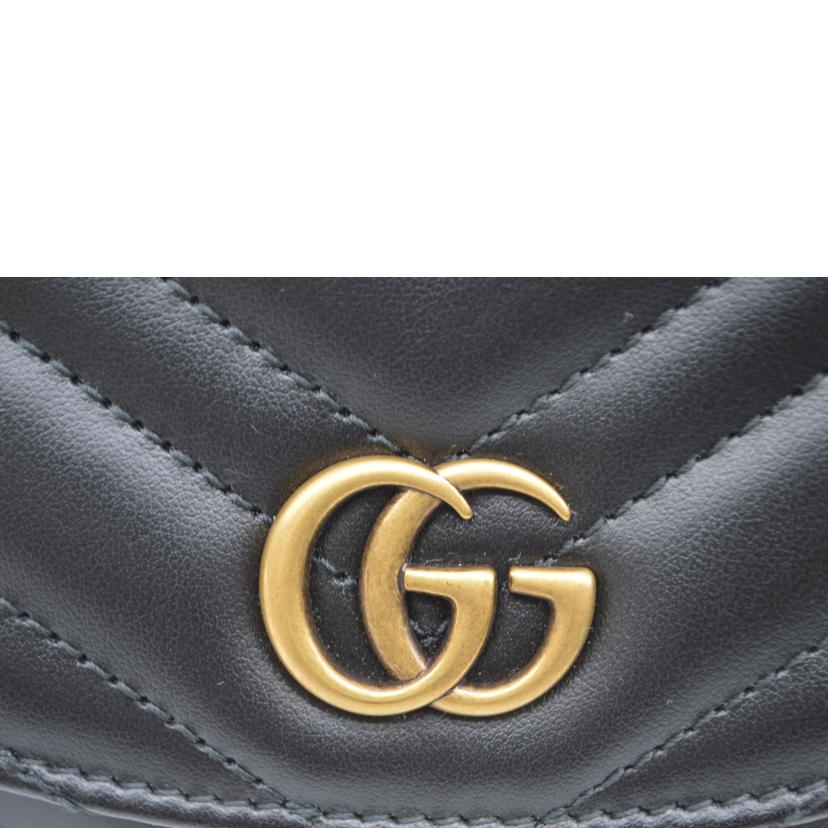 GUCCI グッチ/GGマーモントハーフムーンチェーンレザーショルダー/746431//525***/SAランク/89