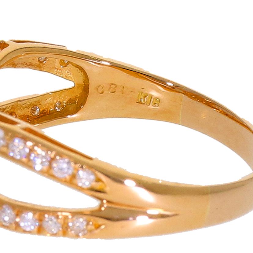 /K18ダイヤリング0.81/0.28#19//Aランク/67