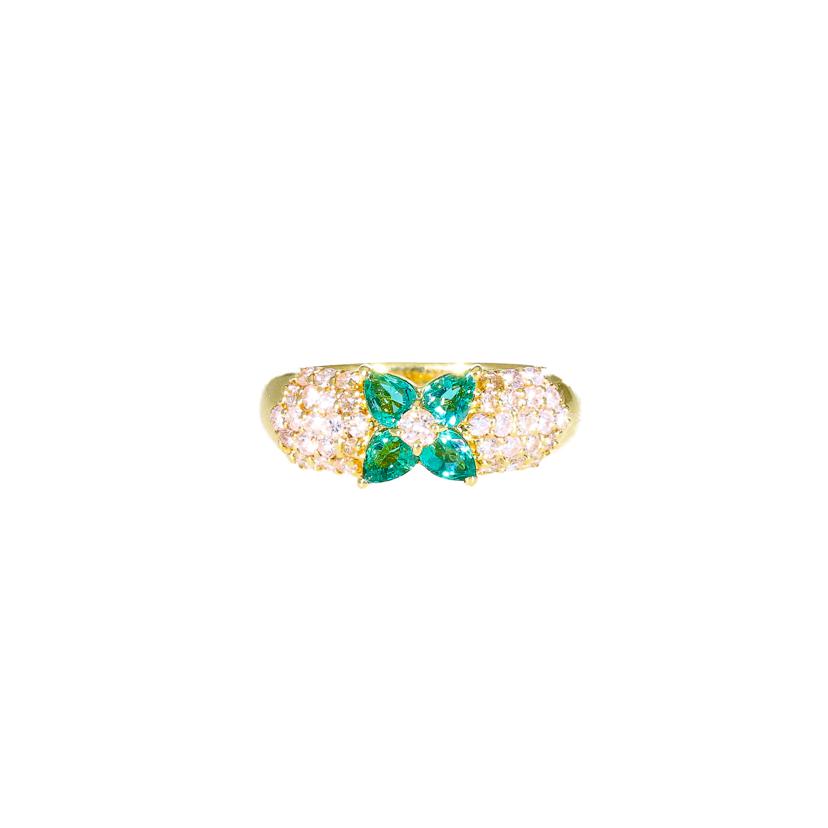 /K18エメラルドダイヤRD0.59ct#13//ABランク/94