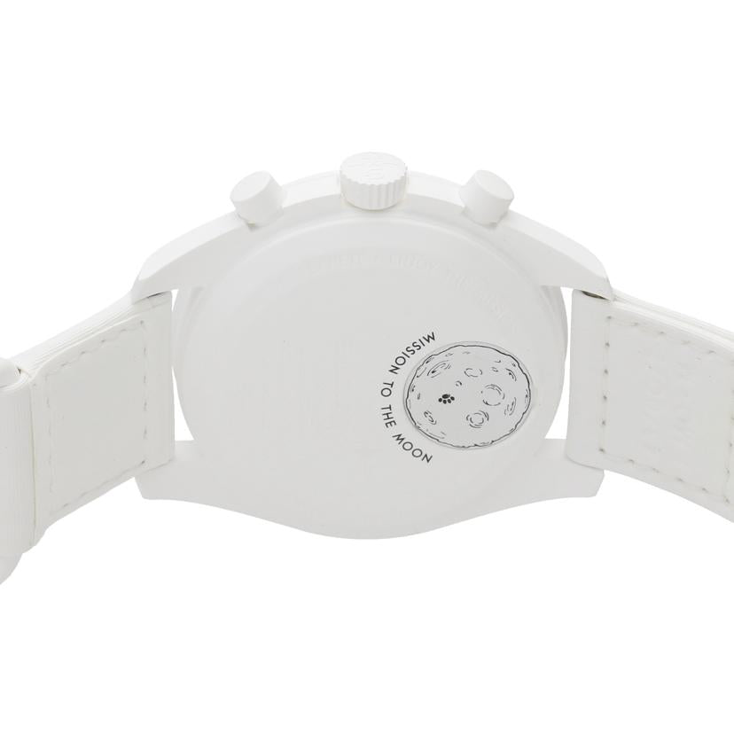 OMEGA×swatch オメガ×スウォッチ/MISSION TO THE MOONPHASE/ホワイト/SO33W700//Aランク/89