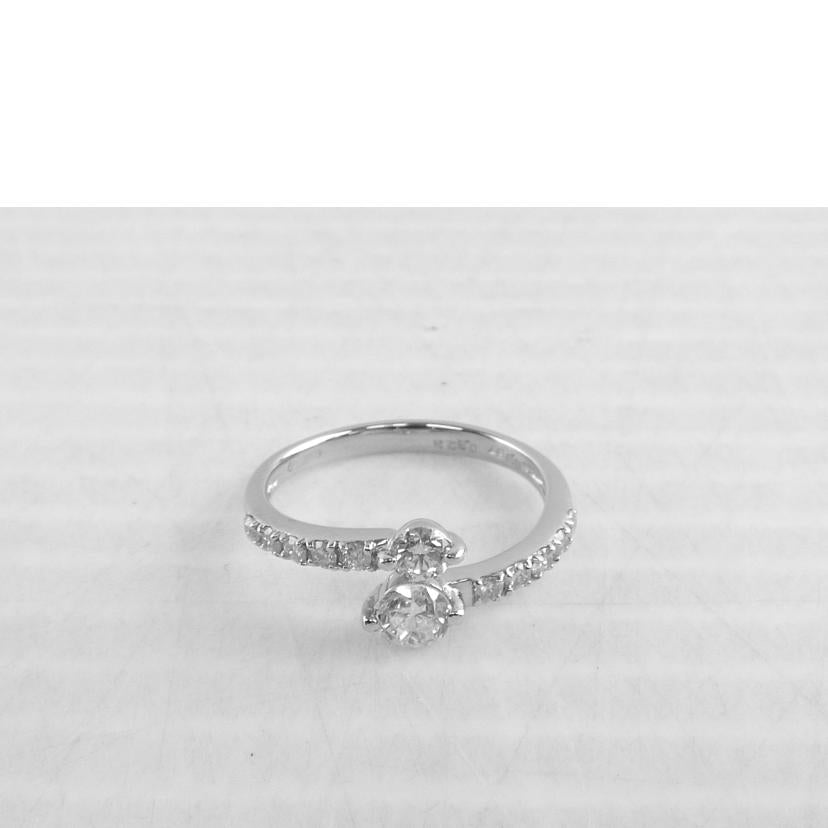 / PT900ダイヤリング0.357/0.323ctソ//ABランク/64