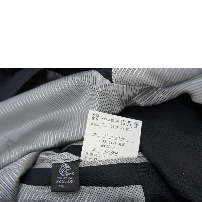 GINZA YAMAGATAYA 銀座 山形屋/格子柄スリーピーススーツ//チェスト90 ウエスト78 身長165/Bランク/05