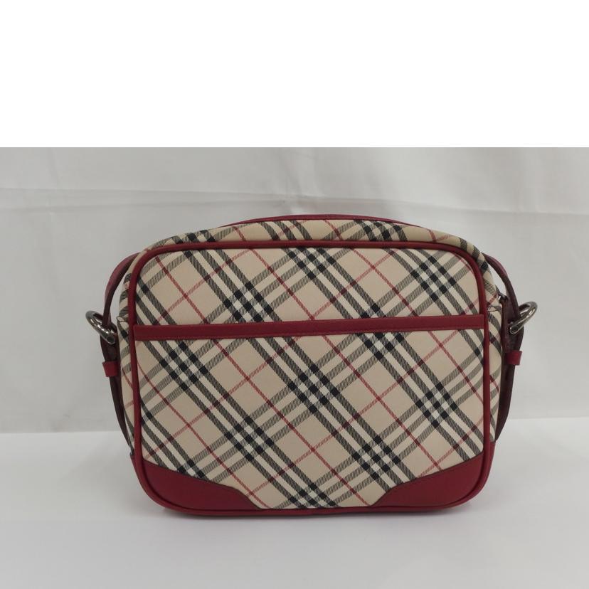 BURBERRY バーバリー/ノバチェック ショルダーバッグ ベージュ+レッド/Bランク/82