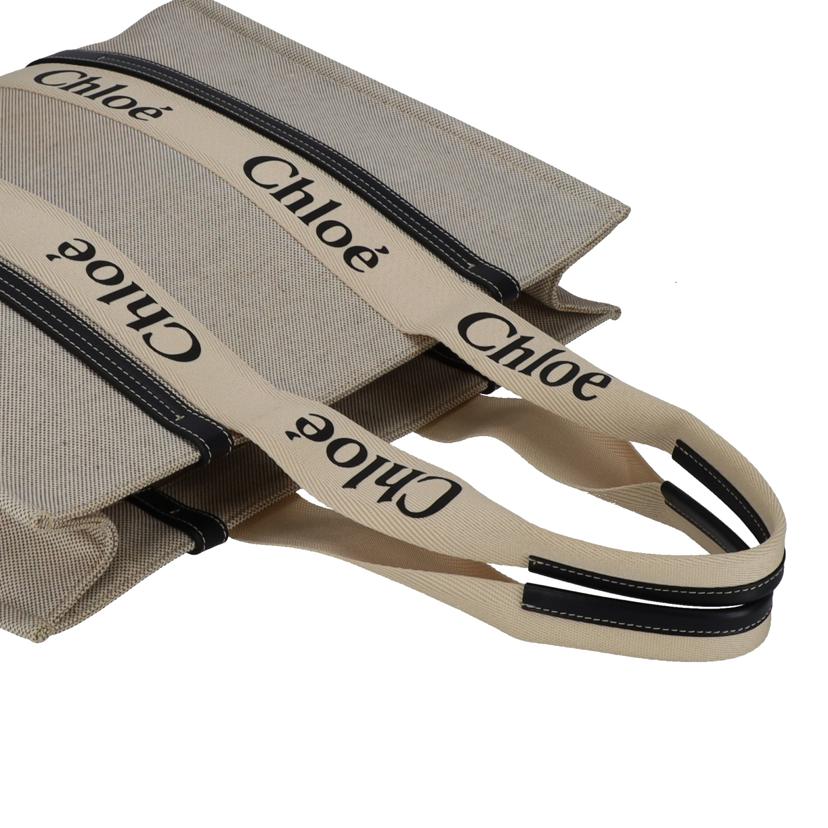 Chloe クロエ/ウッデーラージトートバッグ/ブラックキャンパス/4217565//122****/Aランク/81
