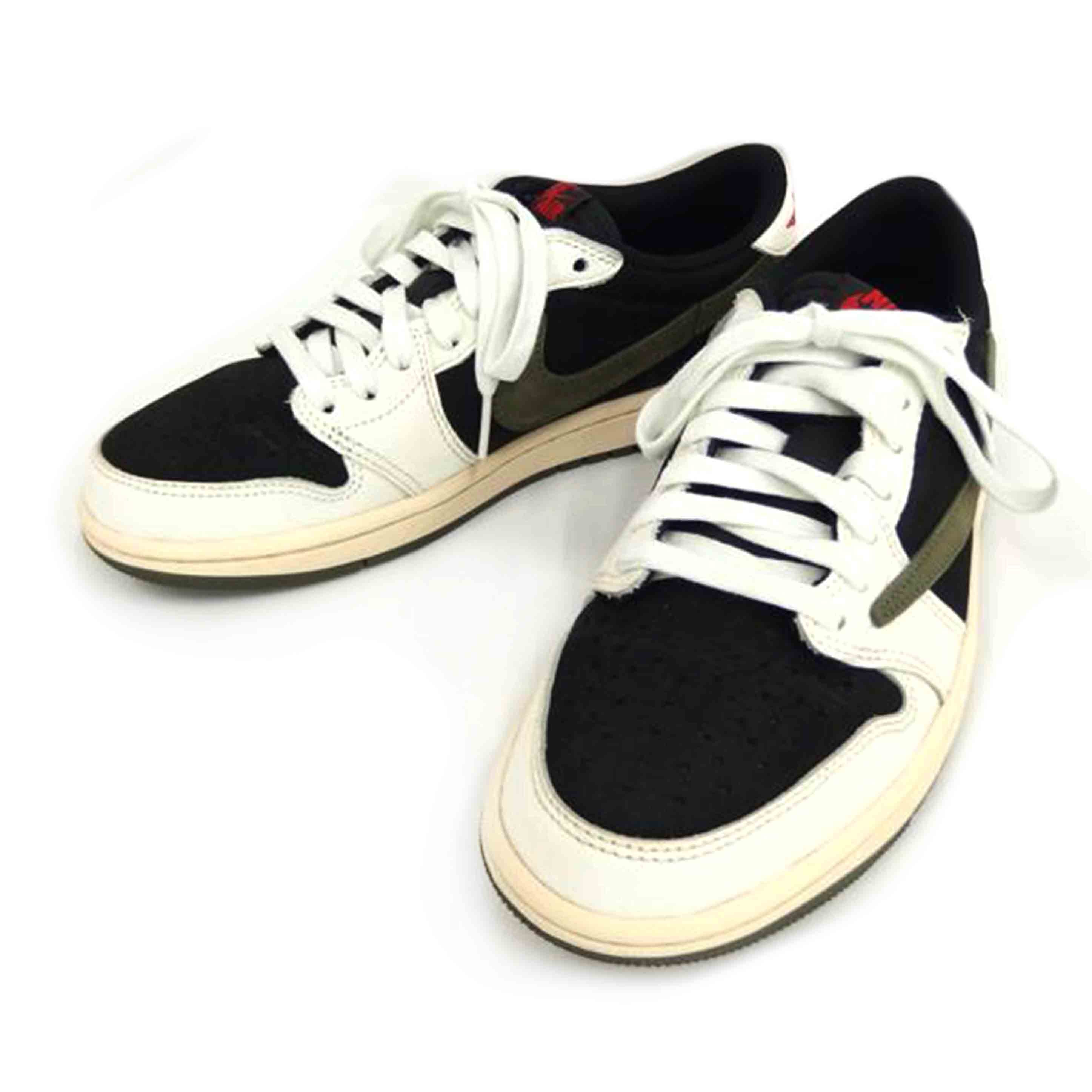 NIKE ナイキ/Travis Scott × NIKE AJ1 Low OG "Medium Olive"/DZ4137-106//ABランク/82