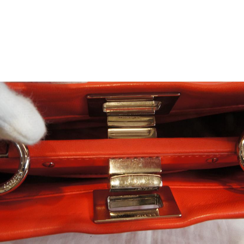 FENDI フェンディ/ピーカブーミニレッドSV金具//Aランク/92