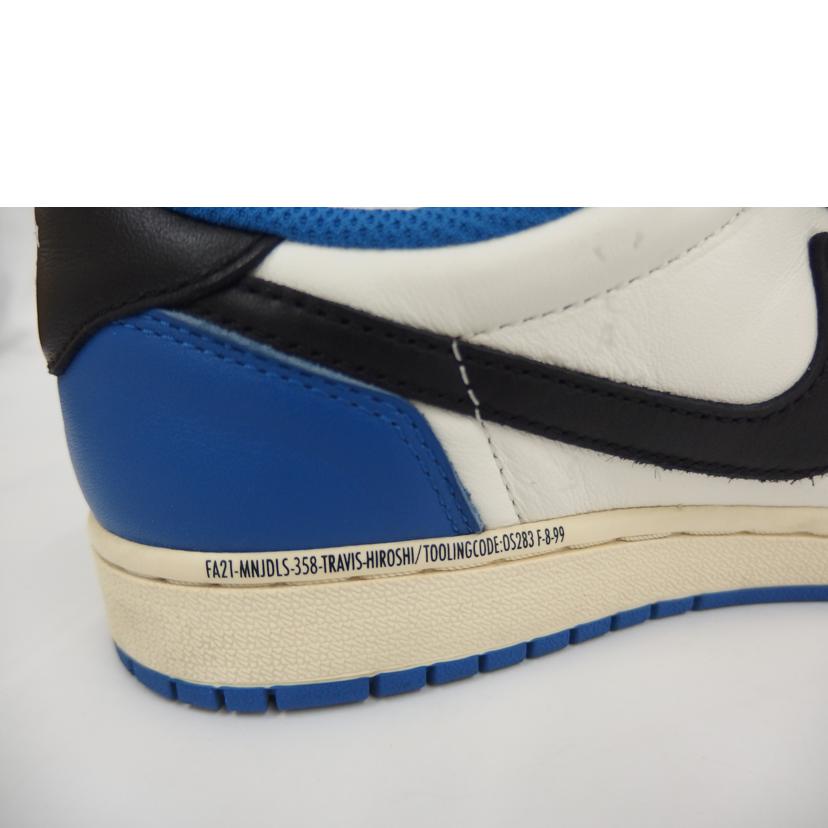 NIKE ナイキ/Travis Scott × Fragment × NIKE AJ1 Low OG SP "Military Blue"/DM7866-140//Bランク/82