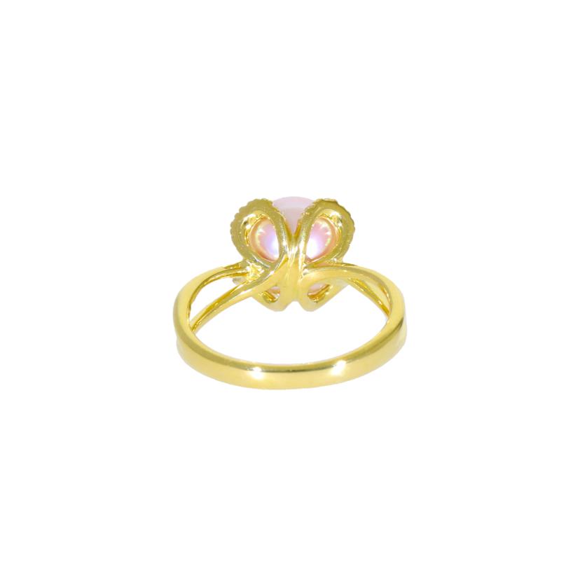 K18パールダイヤリング0.21ct//Aランク/05