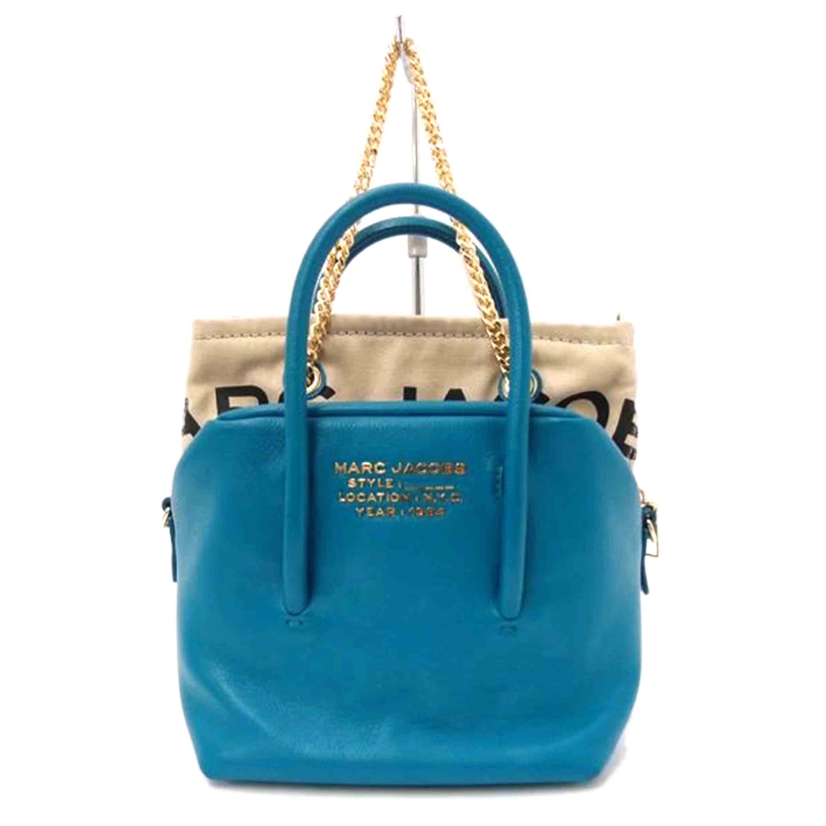 MARC JACOBS マークジェイコブス/ザデュエット2wayハンド/ブルー//SLB****/Aランク/69