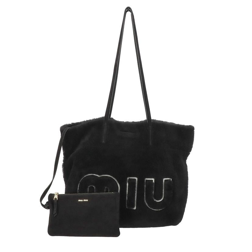 miumiu ミウミウ/ムートントートバッグ/ポーチ付き/5BG083V//Aランク/91