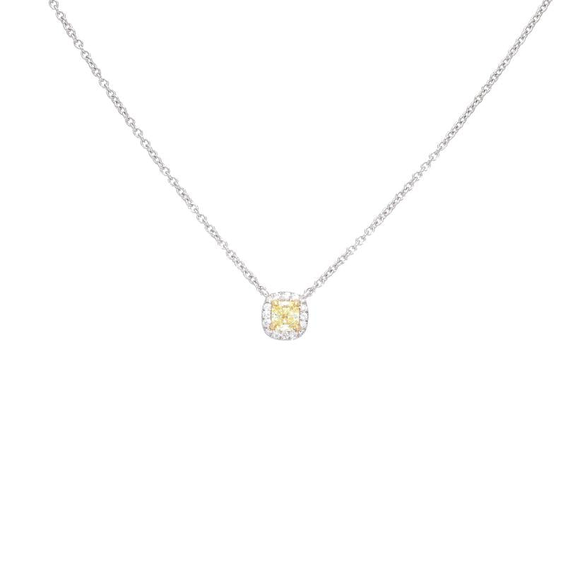 Tiffany ティファニー/Pt950/Au750ソレストイエローダイヤネックレス//67904672/Aランク/91