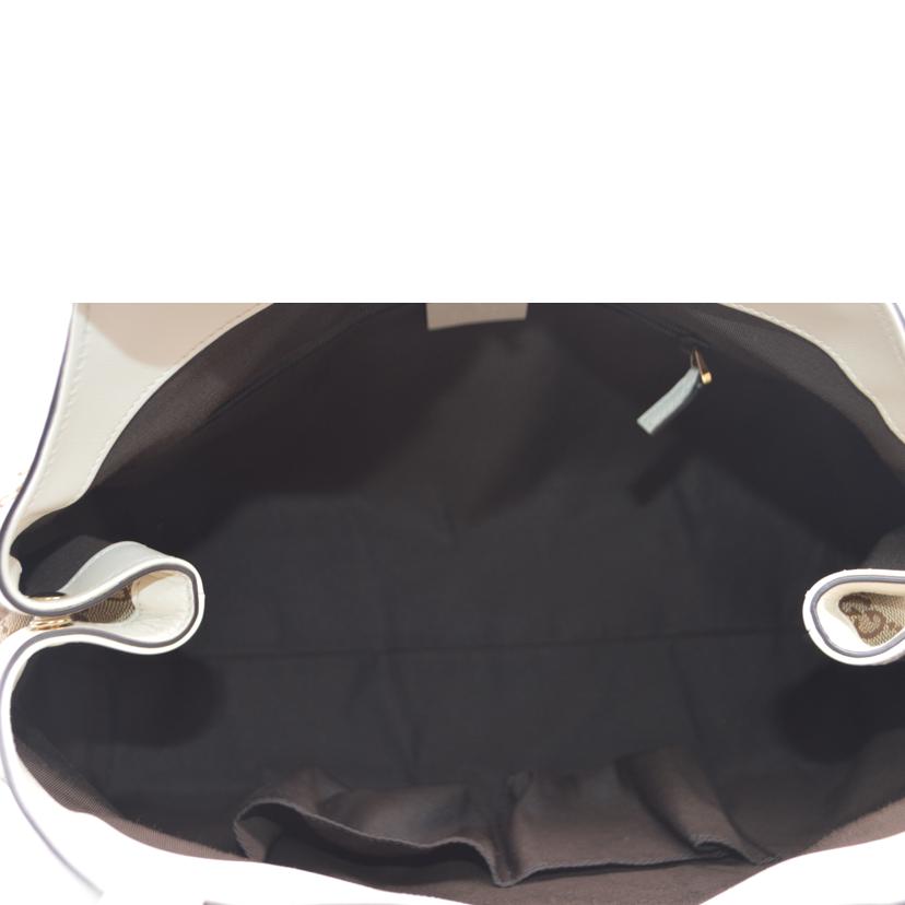 GUCCI グッチ/GGキャンバスレザーハンド/アイボリー/388919//562***/SAランク/89