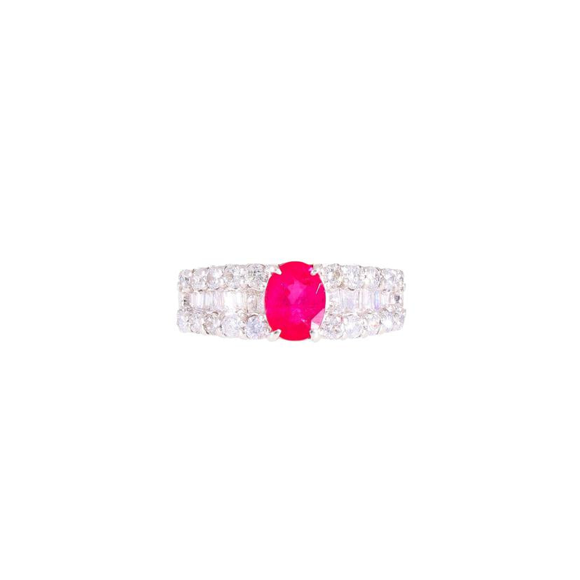 /◎Pt900ルビーダイヤリング1.04/D1.00ct//Aランク/59