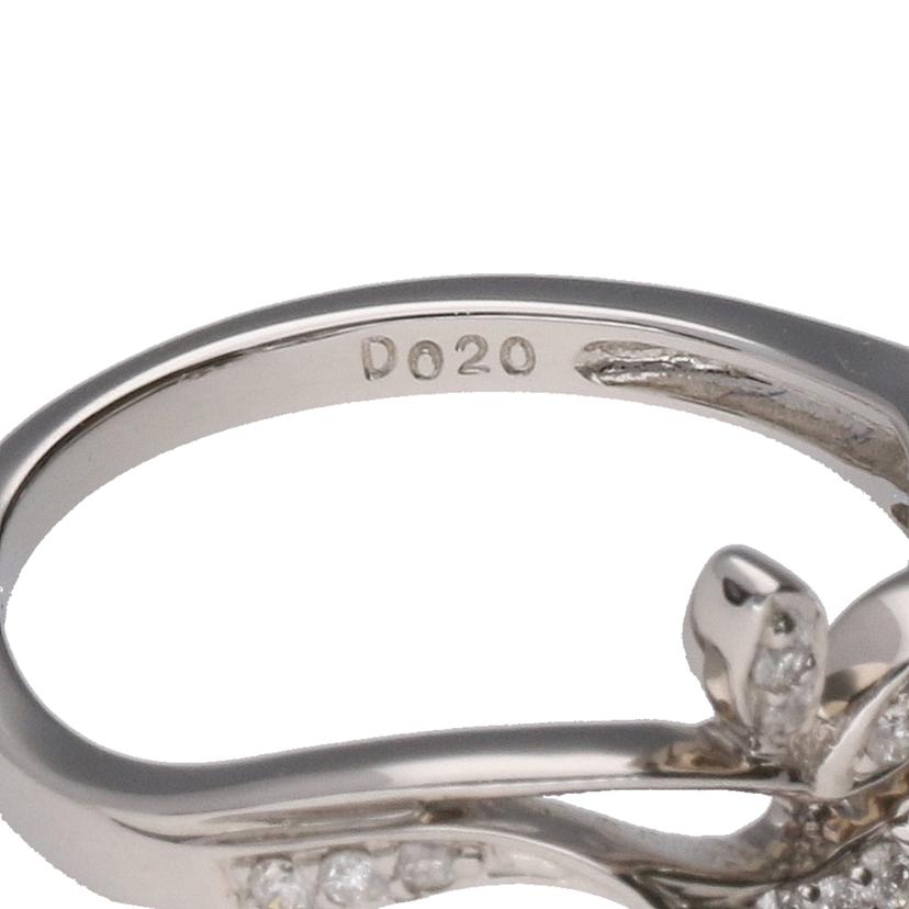 K18WGダイヤリング0.20ct//Aランク/64