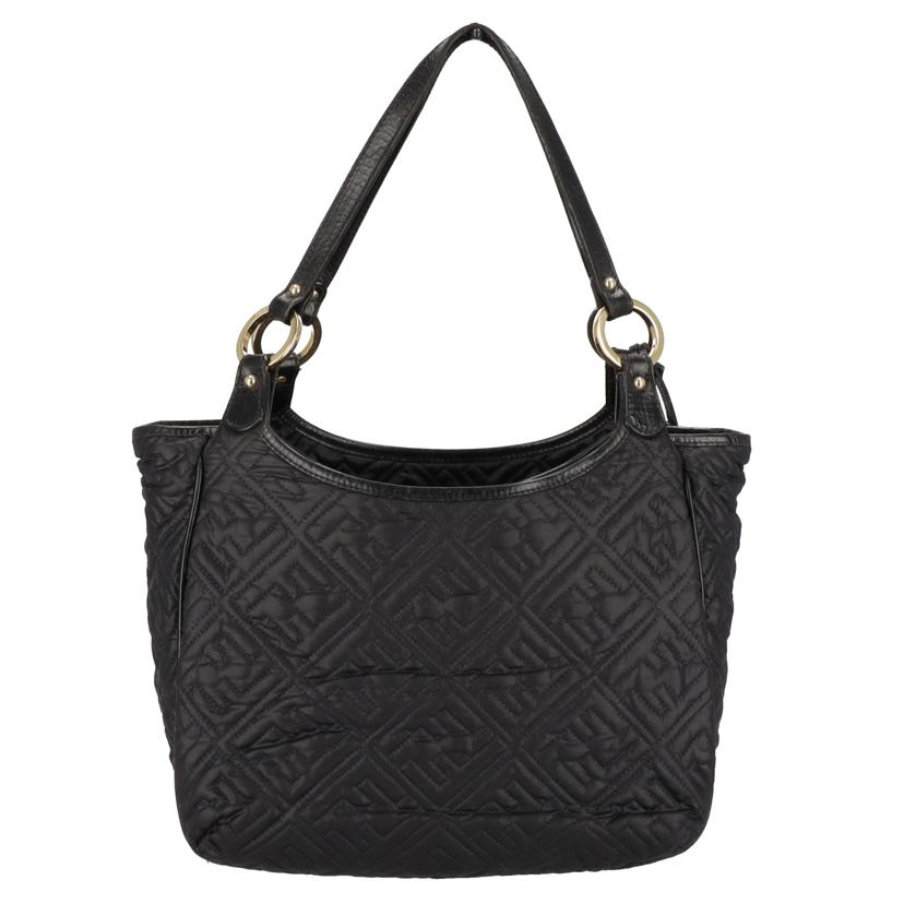 FENDI フェンディ/ズッカキルティングナイロントート/ブラック//ABランク/75