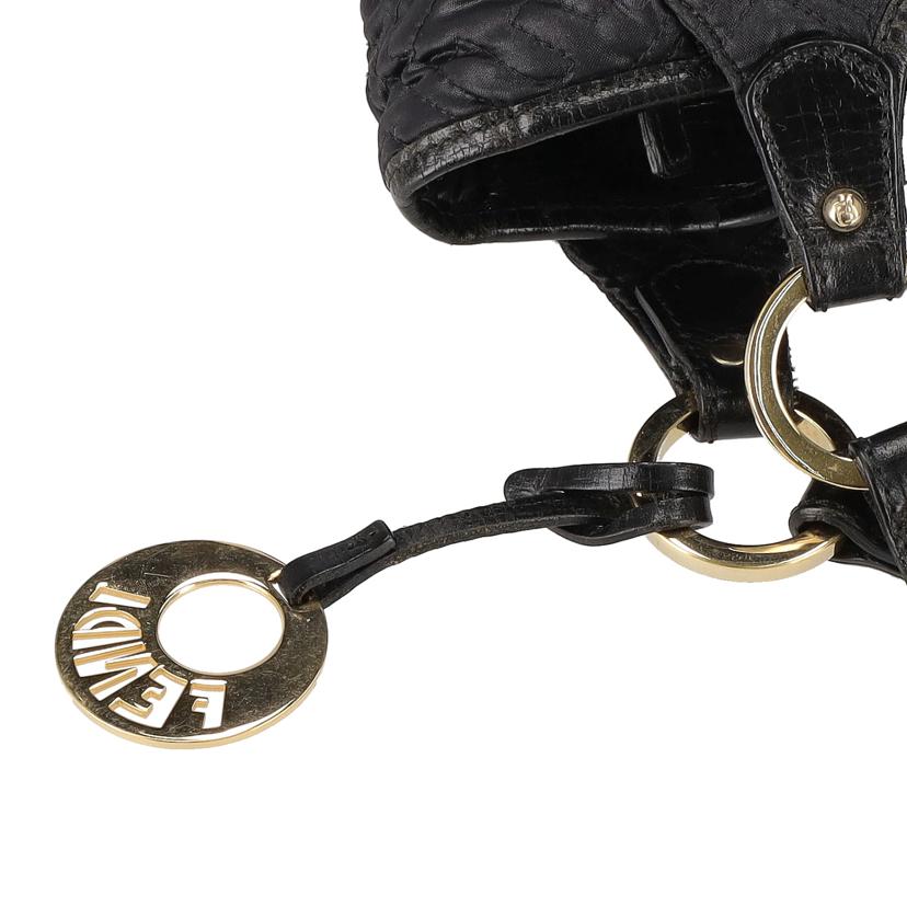 FENDI フェンディ/ズッカキルティングナイロントート/ブラック//ABランク/75