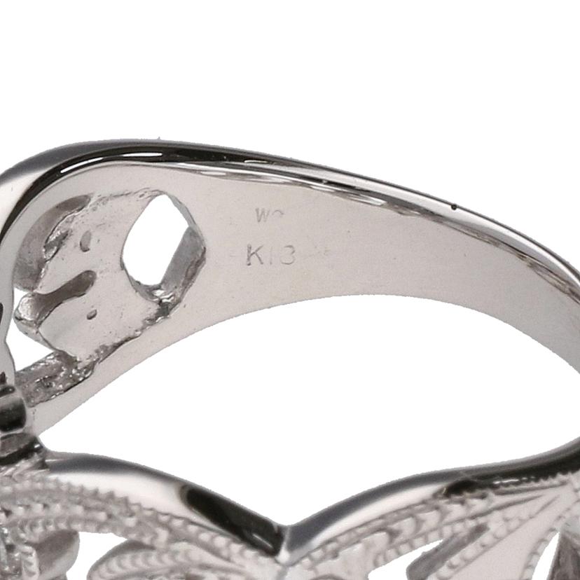 K18WGダイヤリング0.23ct//Aランク/64