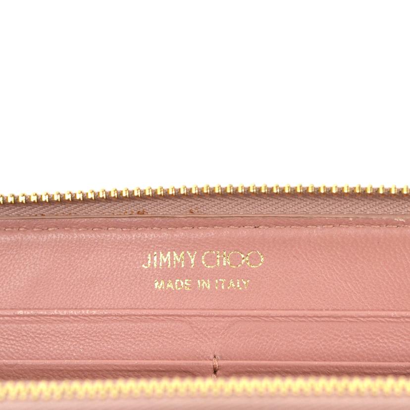 JIMMYCHOO ジミーチュウ/ラウンドファスナー長財布/ピンク//Bランク/75