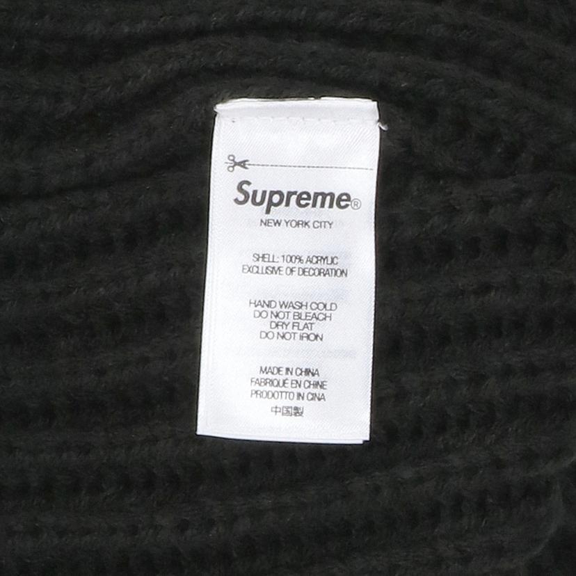 SUPREME シュプリーム/SUPREME 24AW ニット帽 ロゴ ビーニー BK//ABランク/78
