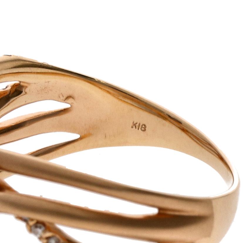 /◎K18PGダイヤリング0.24ct#13//ABランク/67